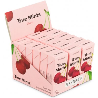 TRUE MINTS pastilky bez cukru s příchutí třešeň 18x13 g – Zboží Mobilmania