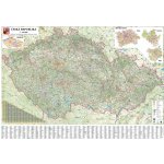 Excart Maps ČR - nástěnná automapa 200 x 140 cm Varianta: bez rámu v tubusu, Provedení: laminovaná mapa s očky – Zboží Dáma