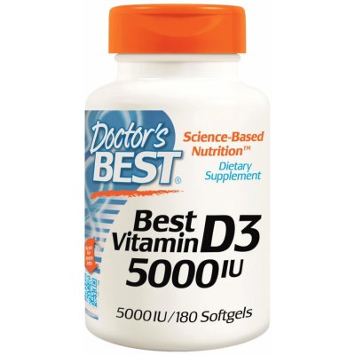 Doctor's Best Best Vitamin D3 5000 IU 180 kapslí