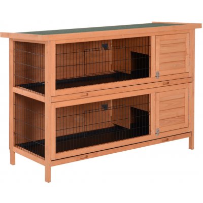 PawHut dřevěná králíkárna Hugano 1364 x 500 x 930 mm – Sleviste.cz