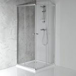 AQUALINE - AGGA čtvercová sprchová zástěna 900x900mm, čiré sklo HLF909 – Zboží Mobilmania