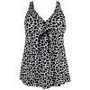 Evelyn Animal plavkové tankini top S136-19 bílé