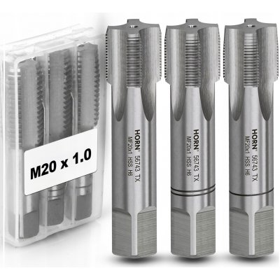 Závitník M20 HSS, jemný závit MF20x1.00 mm, sada 3 ks – Hledejceny.cz