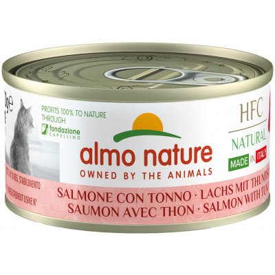 Almo Nature HFC Natural losos a tuňák 12 x 70 g