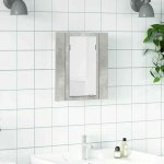 shumee LED koupelnová skřínka se zrcadlem betonově šedá 40x12x45 cm – Sleviste.cz