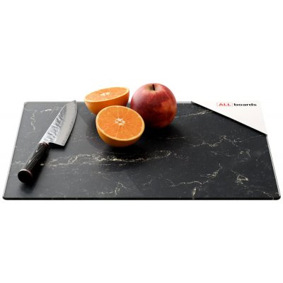 Allboards DK30x40_00018 Skleněná krájecí deska ČERNÝ MRAMOR 30 × 40 cm – krájecí deska – Hledejceny.cz