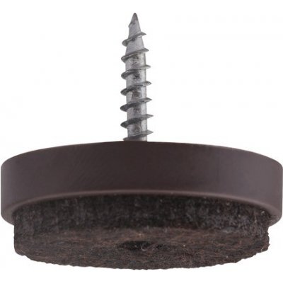 Walteco Filcový kluzák s vrutem, průměr 28mm, hnědý, 8 ks , 84976 – Hledejceny.cz