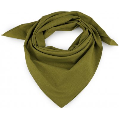 Bavlněný šátek jednobarevný 40 olivová zeleň – Sleviste.cz