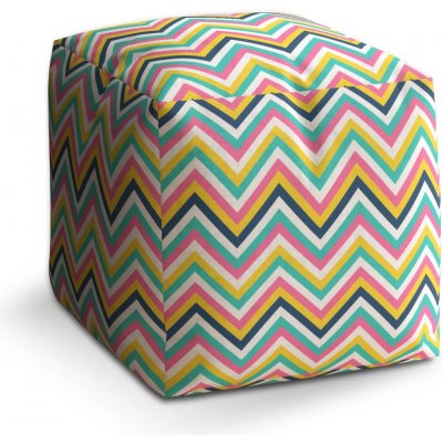 Sablio Taburet Cube Duhové klikyháky: 40x40x40 cm – Hledejceny.cz