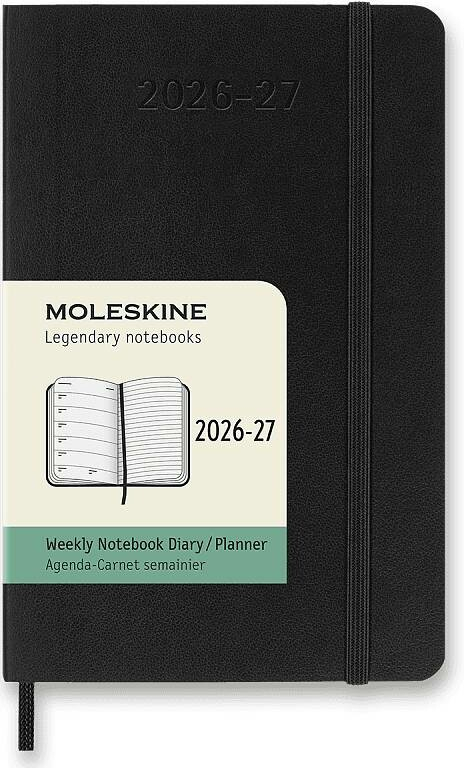 Moleskine 2026-27 A6 týdenní černý