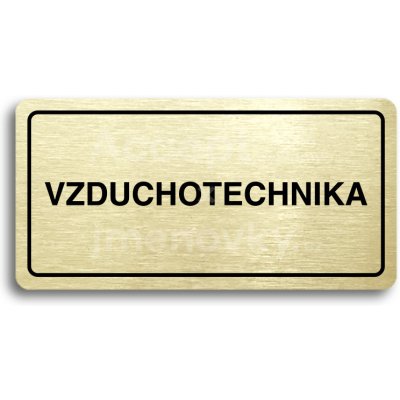 ACCEPT Piktogram VZDUCHOTECHNIKA - zlatá tabulka - černý tisk