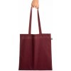 Nákupní taška a košík Printwear Bavlněná taška s dlouhými uchy XT600N Burgundy
