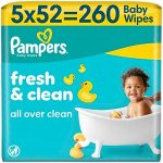 Pampers čistící ubrousky Fresh & Clean 5 x 52 ks – Zboží Dáma