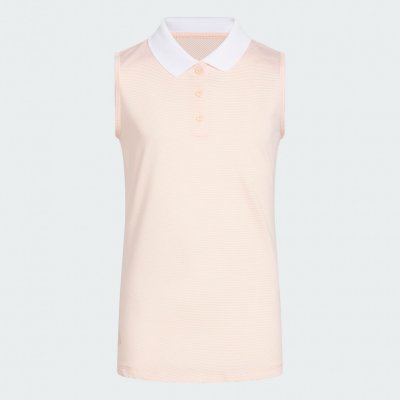 adidas Jr polo Girls Sleeveless světle oranžová – Zboží Dáma