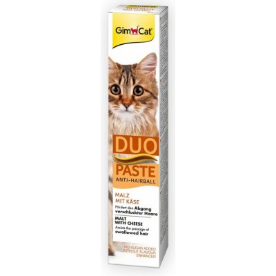 GimCat DUO pasta s maltózou proti bezoárům a se sýrem 50 g – Sleviste.cz