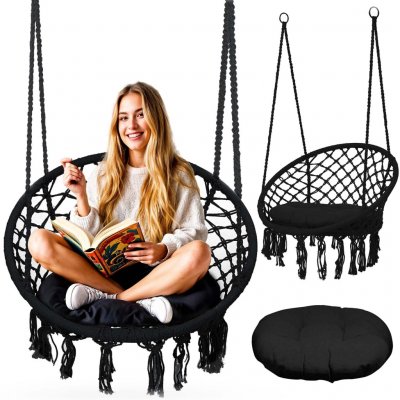 Sofotel Závěsné zahradní křeslo BOHO Černá houpačka – Hledejceny.cz