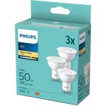 Philips žárovka LED 4,7 W, GU10, teplá bílá, 3 ks – Hledejceny.cz