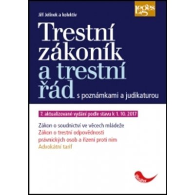 Trestní zákoník a trestní řád - Jiří Jelínek – Zboží Mobilmania