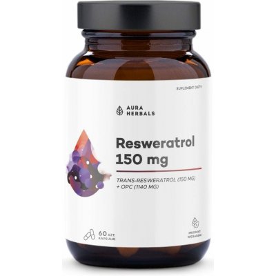 Aura Herbals Resveratrol 150 mg 60 kapslí – Hledejceny.cz