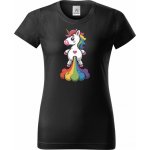 Jednorožec prdí duhu Dámské tričko Basic – Zboží Dáma