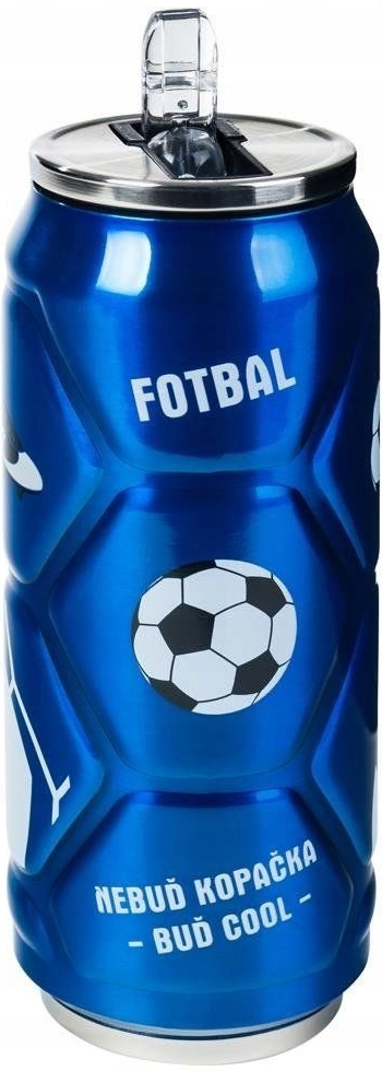 Orion termoska plechovka Fotbal odstíny modré 500 ml