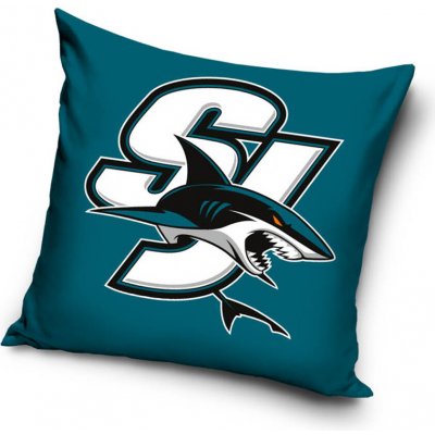 TipTrade Velurový Polštář NHL Color San Jose Sharks 40x40 – Hledejceny.cz