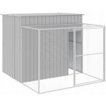 VidaXL Bouda pro psa s výběhem světle šedá 214 x 253 x 181 cm – Zboží Dáma