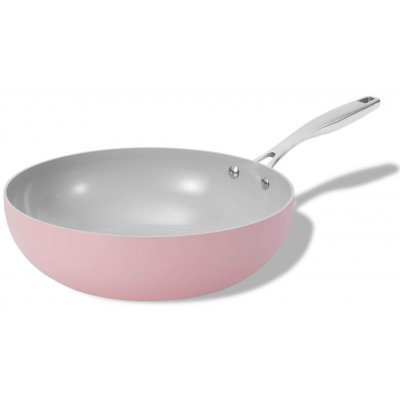 Elmich Nepřilnavá keramická Wok pánev Vital 26 cm růžová – Hledejceny.cz