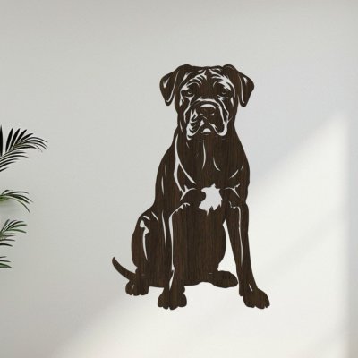 dřevo života Dřevěný obraz Cane Corso Zvolte rozměr šxv (cm): 39x60, Zvolte barvu dekoru: Wenge – Hledejceny.cz