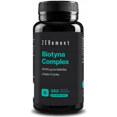 Zenement Biotin Komplex 12000 μg 365 veganských tablet – Hledejceny.cz