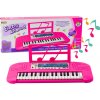 Dětská hudební hračka a nástroj LEANToys Elektrický keyboard pro děti 36 melodií růžová