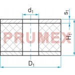 Silentblok - válcová pružina průchozí typ GH 40x13/20 – Zboží Dáma