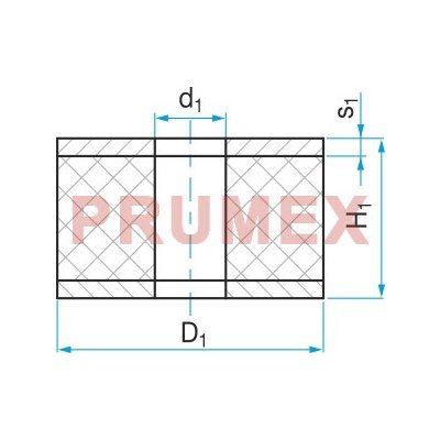 Silentblok - válcová pružina průchozí typ GH 40x13/20 – Zboží Dáma