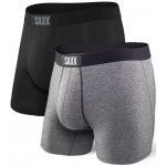 Saxx pánské boxerky Vibe Super Soft Boxer Brief Fly 2PK black/grey – Zboží Dáma