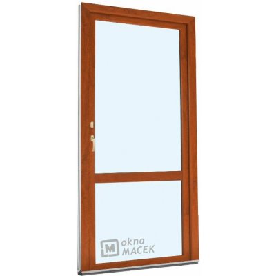Kömmerling balkonové dveře 70 AD OS s příčkou levé zlatý dub/bílá 90 x 230 cm oboustranná klika + FAB + hliníkový práh – Hledejceny.cz