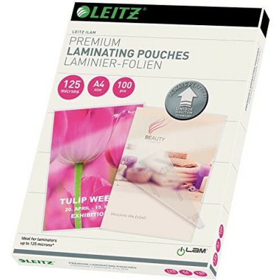 LEITZ Laminovací kapsy A4 se směrovací technologií, 125 mic, 100 kusů – Hledejceny.cz