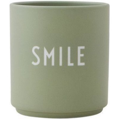 Design Letters Porcelánový hrneček Smile zelená barva porcelán 300 ml