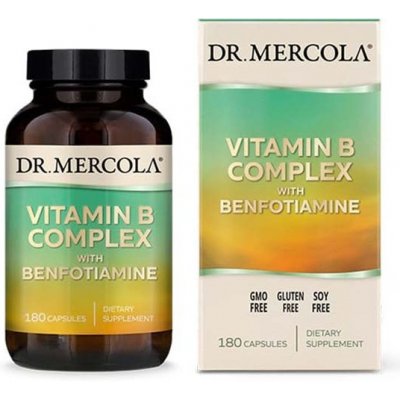 Dr.Mercola Vitamín B-Komplex s Benfotiaminem 180 kapslí – Zbozi.Blesk.cz