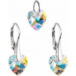 Pavona Sada šperků s krystaly Swarovski náušnice a přívěsek AB efekt srdce 39003.2 – Zboží Mobilmania