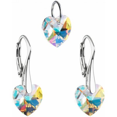 Pavona Sada šperků s krystaly Swarovski náušnice a přívěsek AB efekt srdce 39003.2 – Zboží Mobilmania