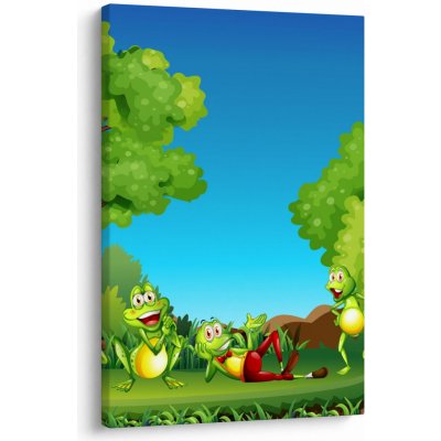 Obraz - Veselí žabáci, jednodílný 60x90 cm – Hledejceny.cz
