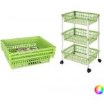 Regál UH 3podlažní 40X29XH62CM zelený na kolečkách "Mito 3" TONTARELLI – Zboží Dáma