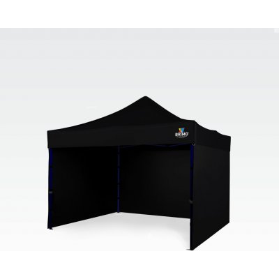 BRIMO Altánok 3x3m Ocelový Rám s 3 Stěnami Černá E. Ocel – Zboží Mobilmania