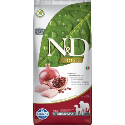 N&D Prime Dog Adult Medium & Maxi Grain Free Chicken & Pomegranate 12 kg – Zboží Mobilmania