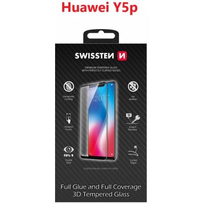 Swissten sklo ultra durable 3d FullGlue Glass Huawei Y5 p černé 83936 – Zboží Živě