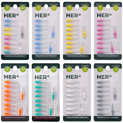 Herbadent HERo 0,8 mm náhradní mezizubní kartáček 10 ks – Zboží Dáma