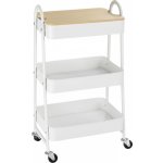 Homcom kuchyňský vozík 3-patrový 45x31x79.4 cm bílý – Zboží Dáma