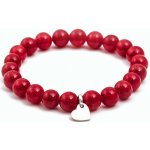 Agato Korálkový náramek z jadeitu s přívěskem srdíčka MINK97/17 – Zbozi.Blesk.cz