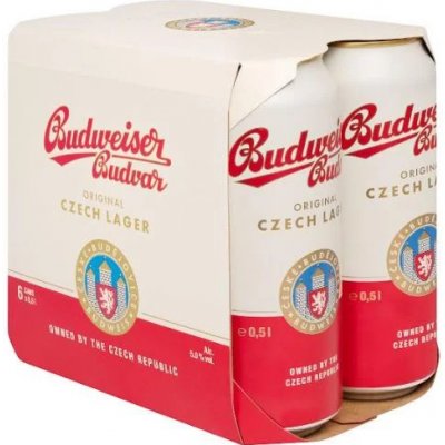 Budweiser Budvar Original 12° 6 x 0,5 l (plech) – Zbozi.Blesk.cz