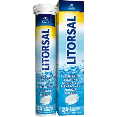 Zdrovit Litorsal citron-máta 24 šumivých tablet